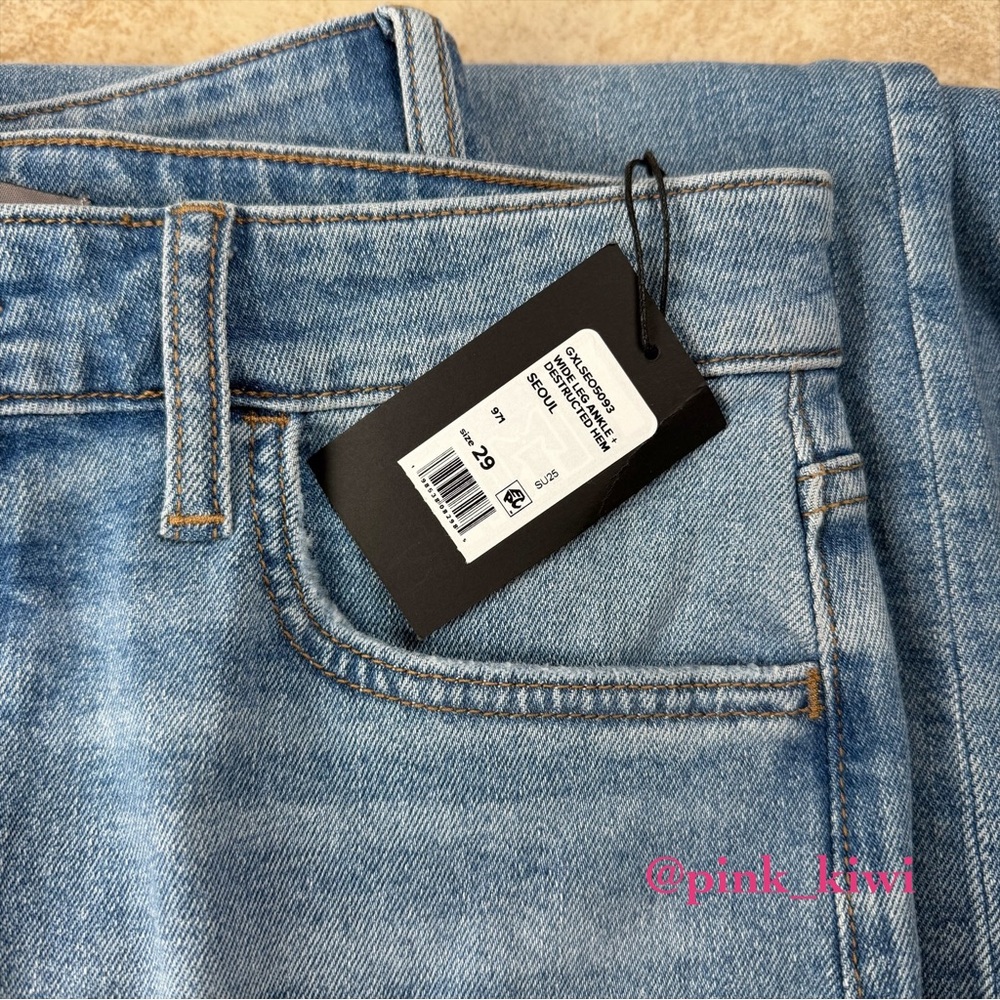 Joe's Jeans Blue Wide Leg Ankle Jeans - Picture 11 of 12